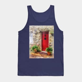 Suburbs - Geraniums by Red Door Tank Top